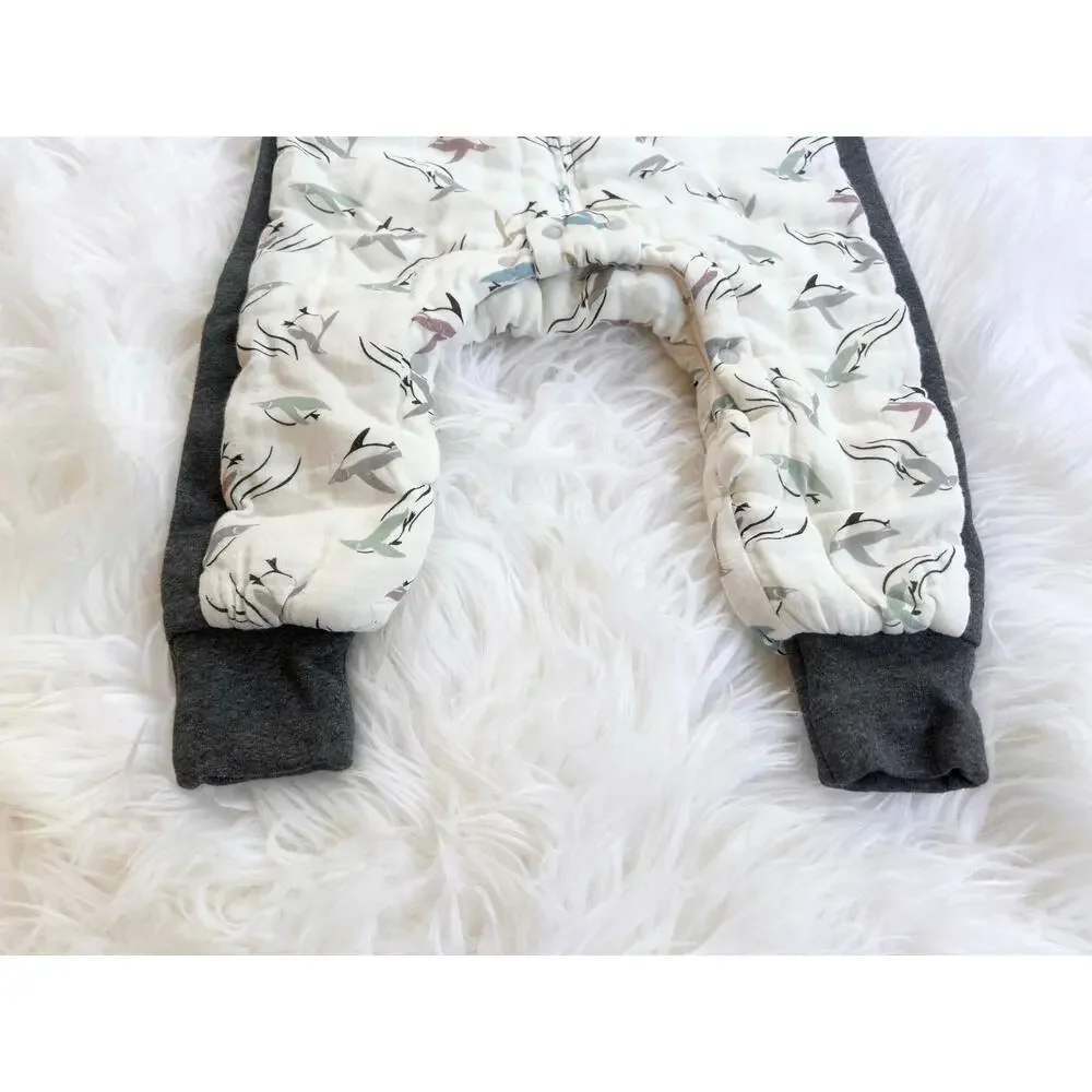 Nest Design Footed Sleep Sack Gray and White